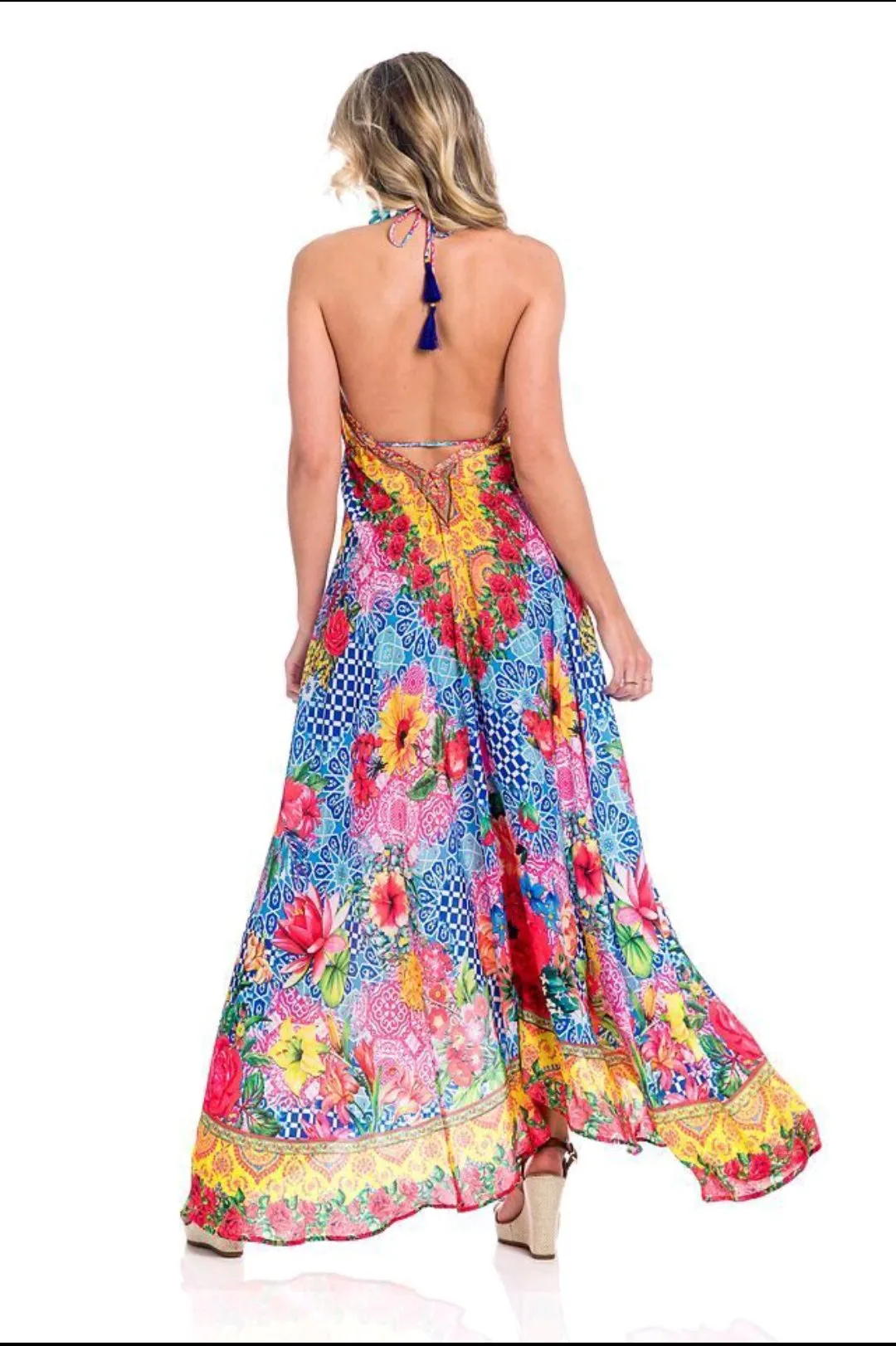 660 sunflower halter dress