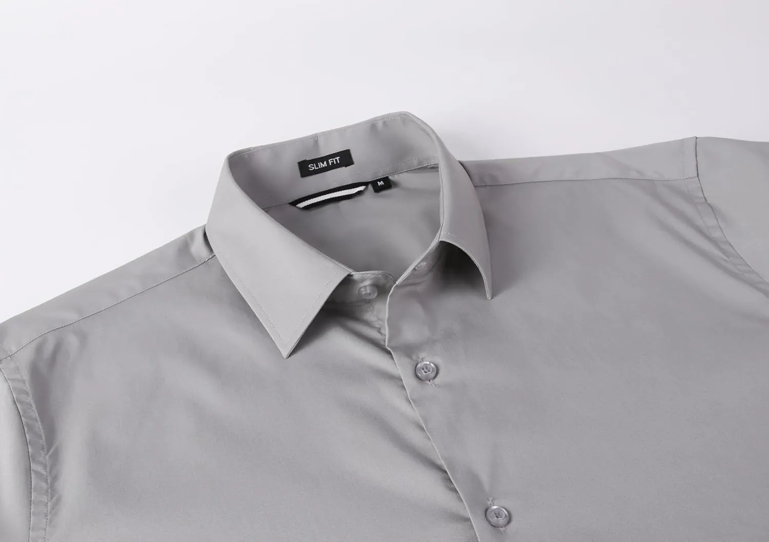 Alex Vando Mens Dress Shirt Easy Care Slim Fit Long Sleeve Cotton Stretch Button Down Shirt