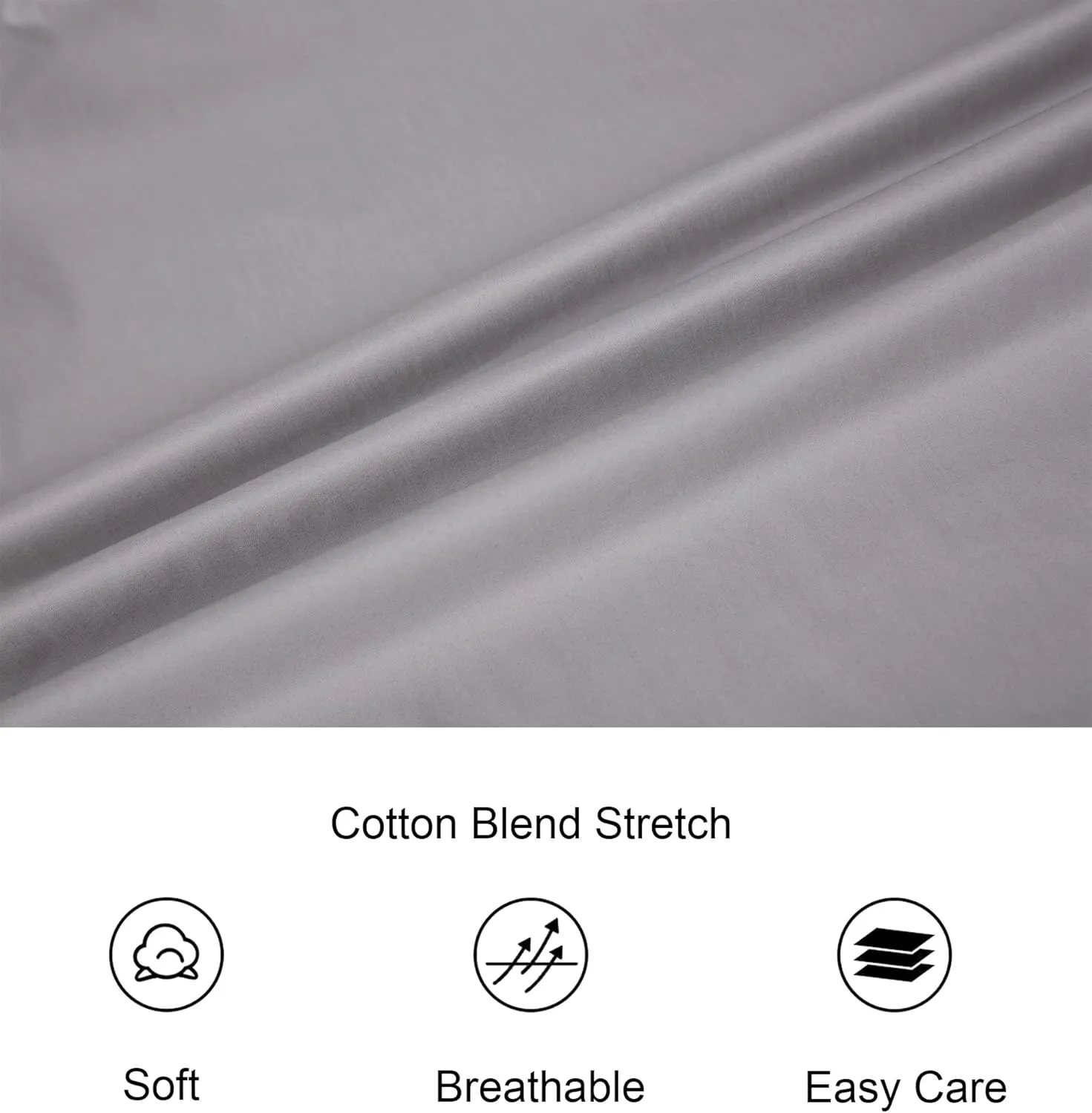 Alex Vando Mens Dress Shirt Easy Care Slim Fit Long Sleeve Cotton Stretch Button Down Shirt