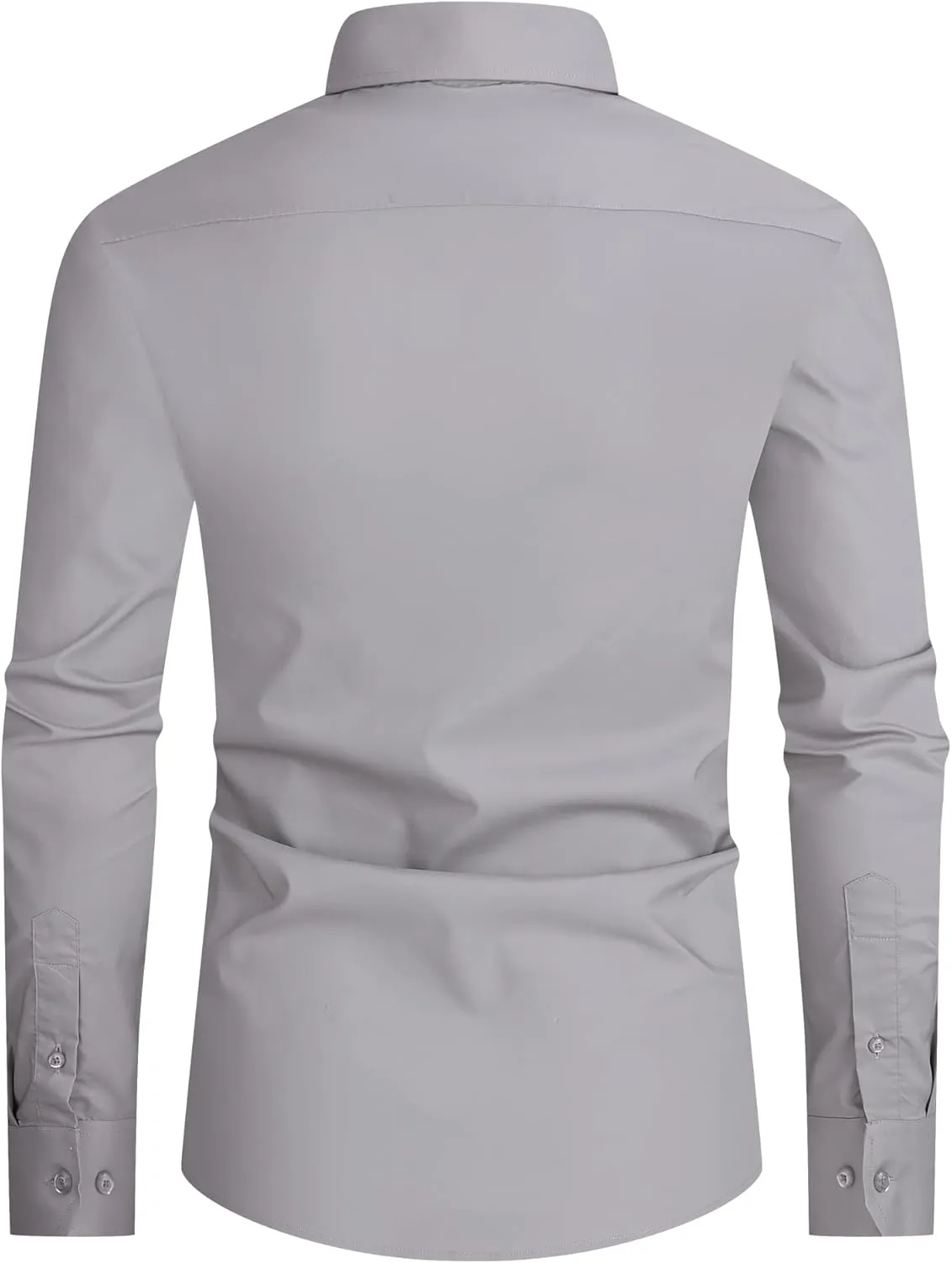 Alex Vando Mens Dress Shirt Easy Care Slim Fit Long Sleeve Cotton Stretch Button Down Shirt