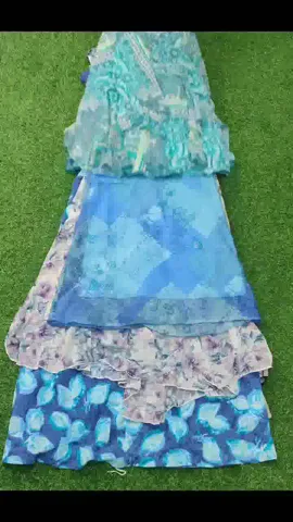 Aqua Floral Y2k Dresses
