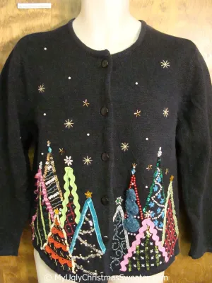 Bling Trees Horrible Ugly Christmas Sweater