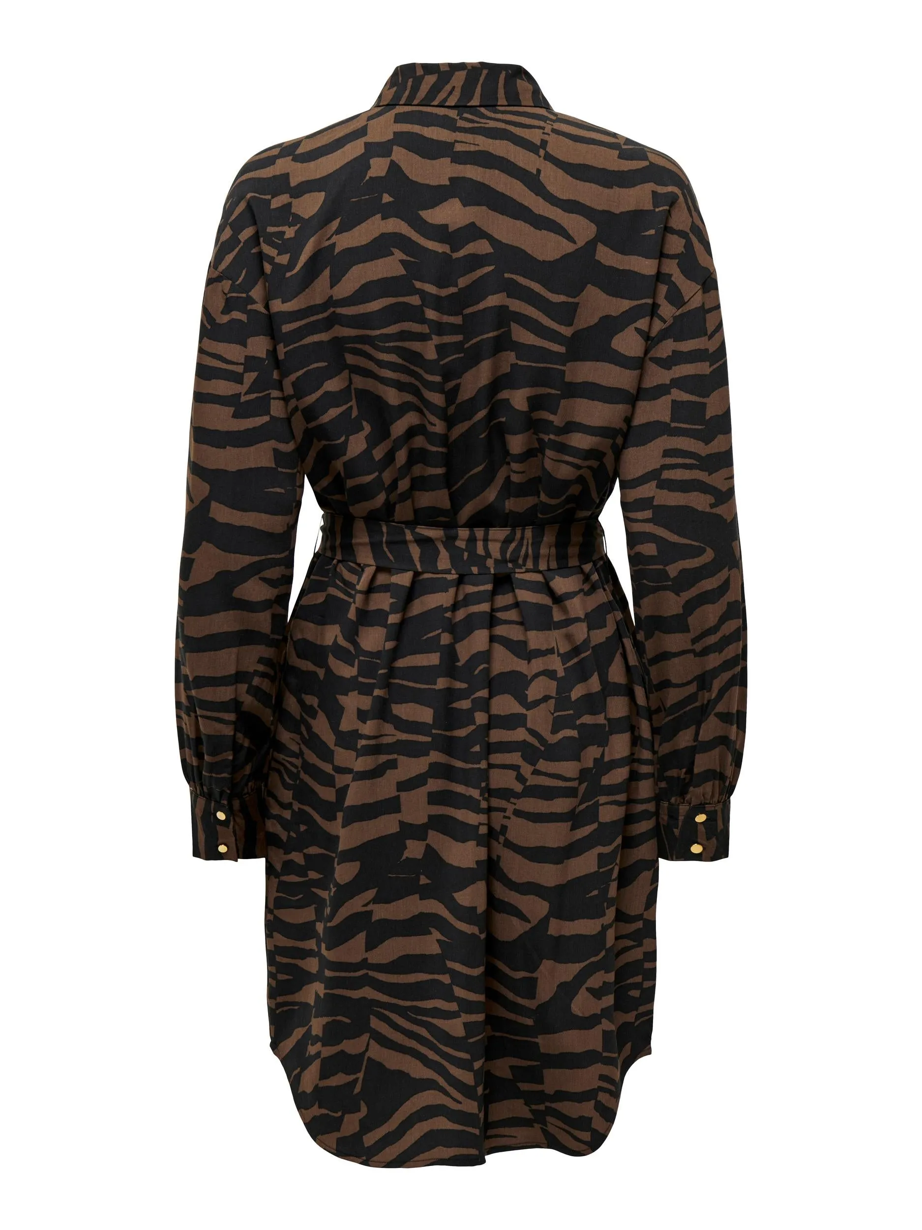 Bree Shirt Dress - Chestnut Graphic Animal