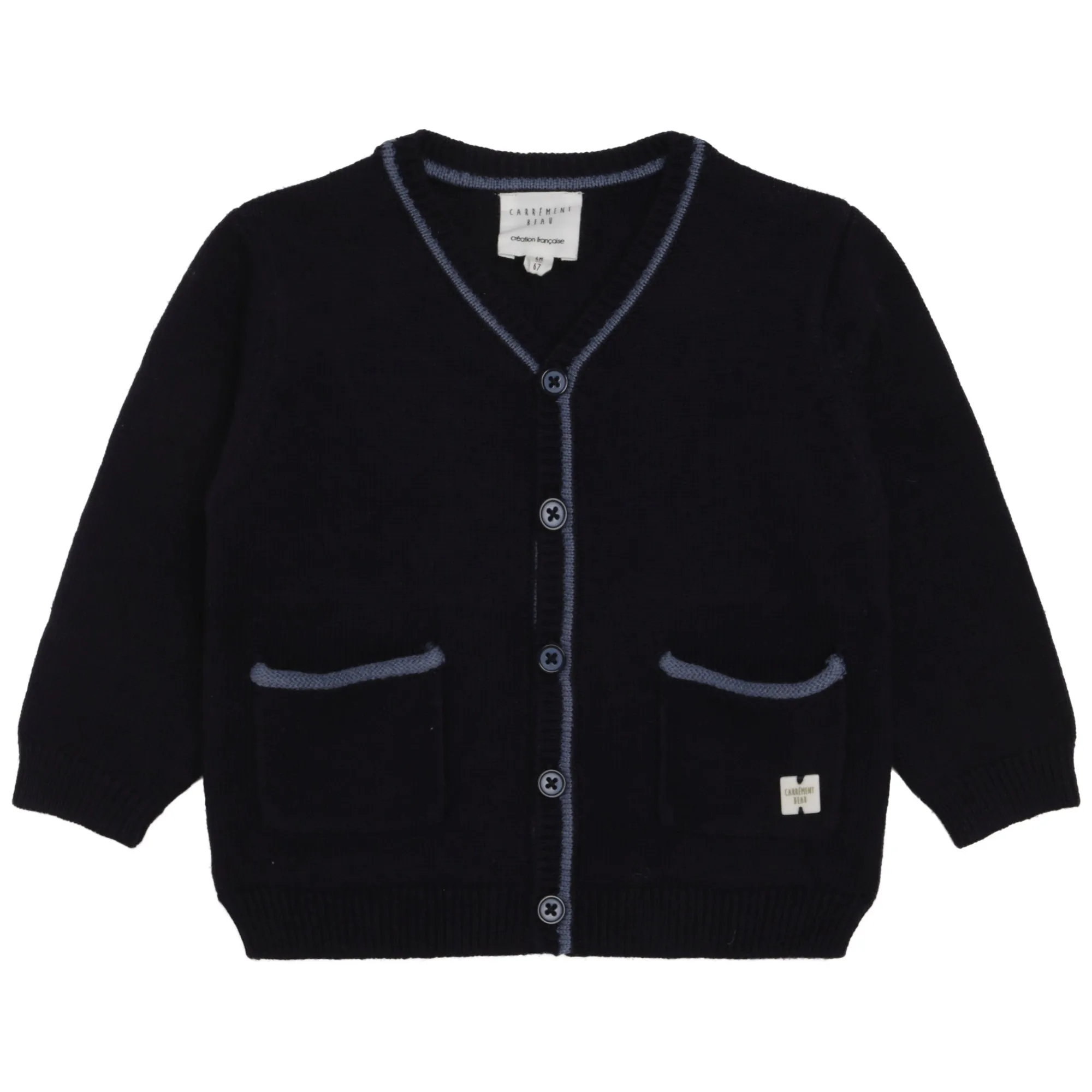 Carrement Beau Navy Knitted Cardigan