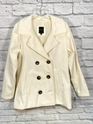 Coat Trench Coat By Clothes Mentor In Cream, Size: Xl