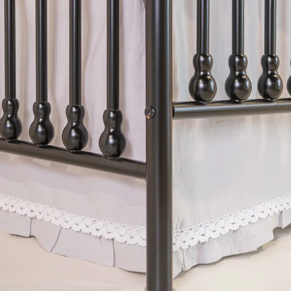 Coco Village Organic Cotton & Linen Crib Skirt - Grey