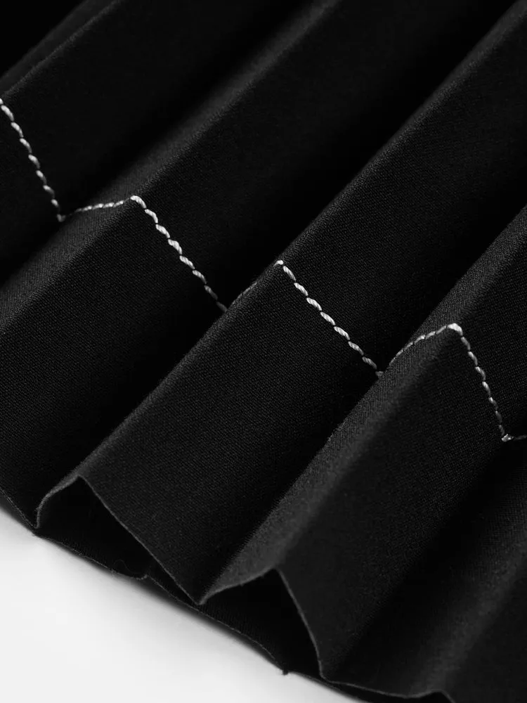 EP YAYING Chinese-style Pleated Skirt