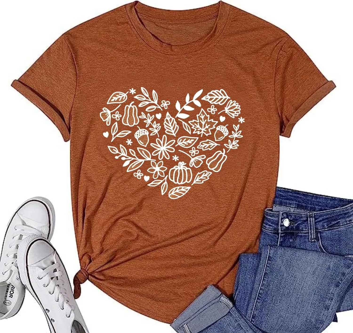 Fall Pumpkin Shirt Top Women Funny Halloween Plaid Leopard Shirt Autumn Thanksgiving Casual Graphic Tees
