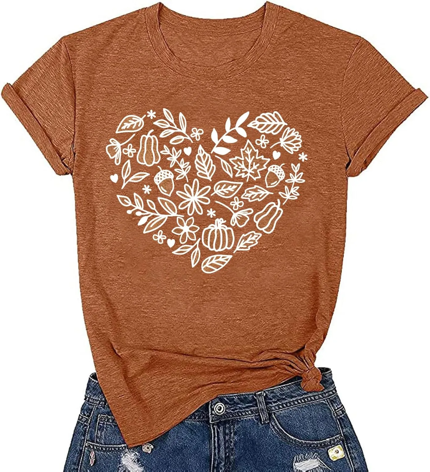 Fall Pumpkin Shirt Top Women Funny Halloween Plaid Leopard Shirt Autumn Thanksgiving Casual Graphic Tees