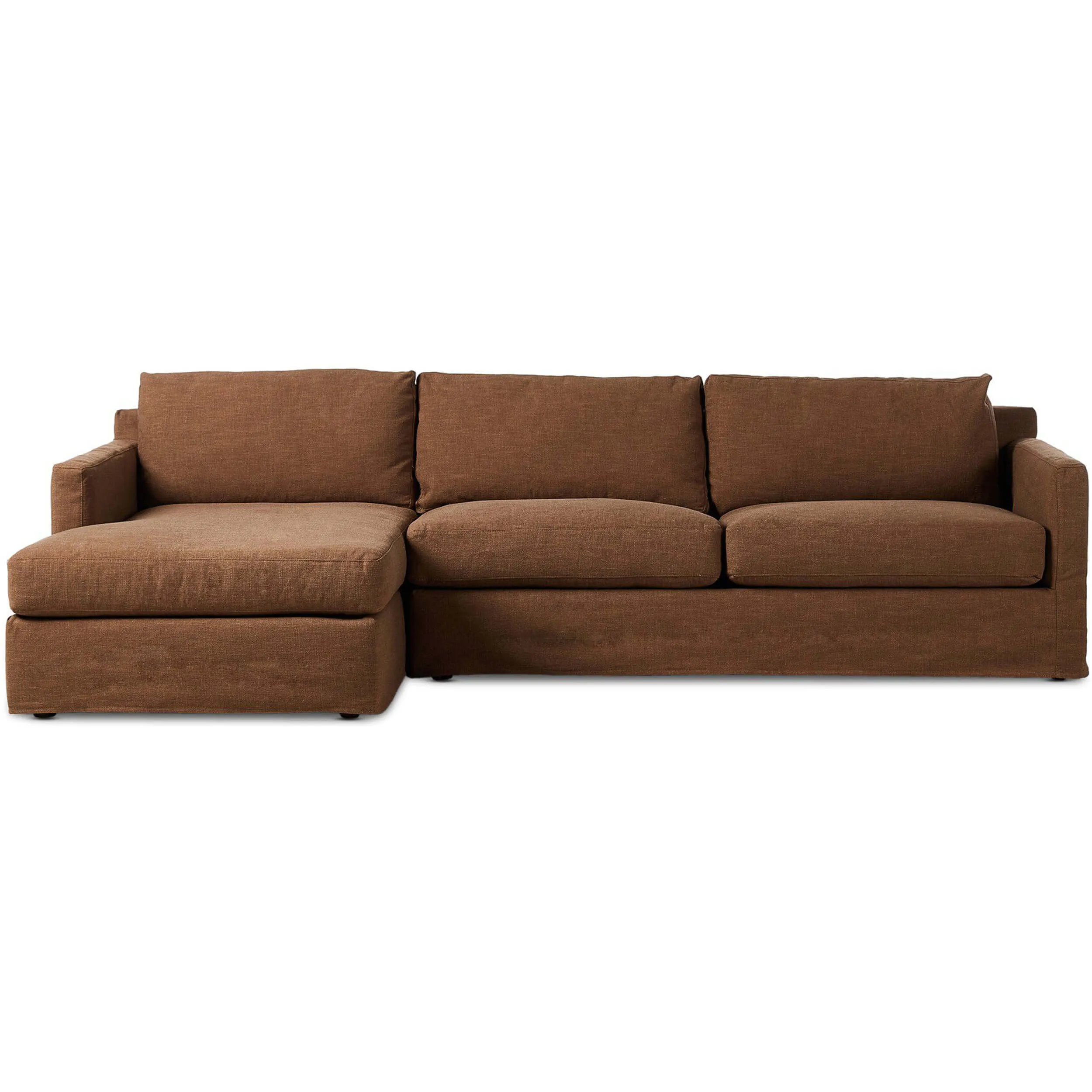 Hampton 2 Piece Slipcover Sectional, Antwerp Cafe