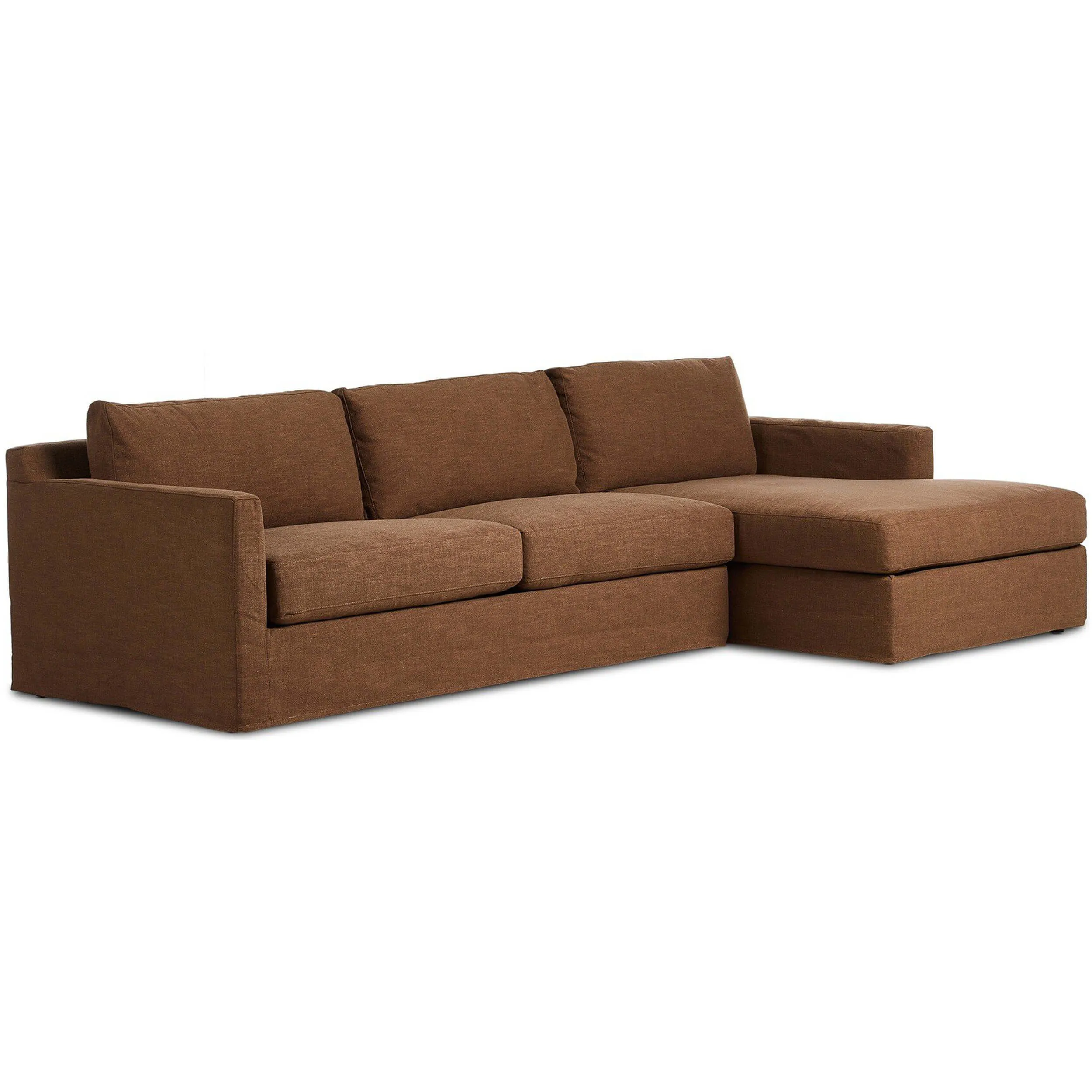 Hampton 2 Piece Slipcover Sectional, Antwerp Cafe