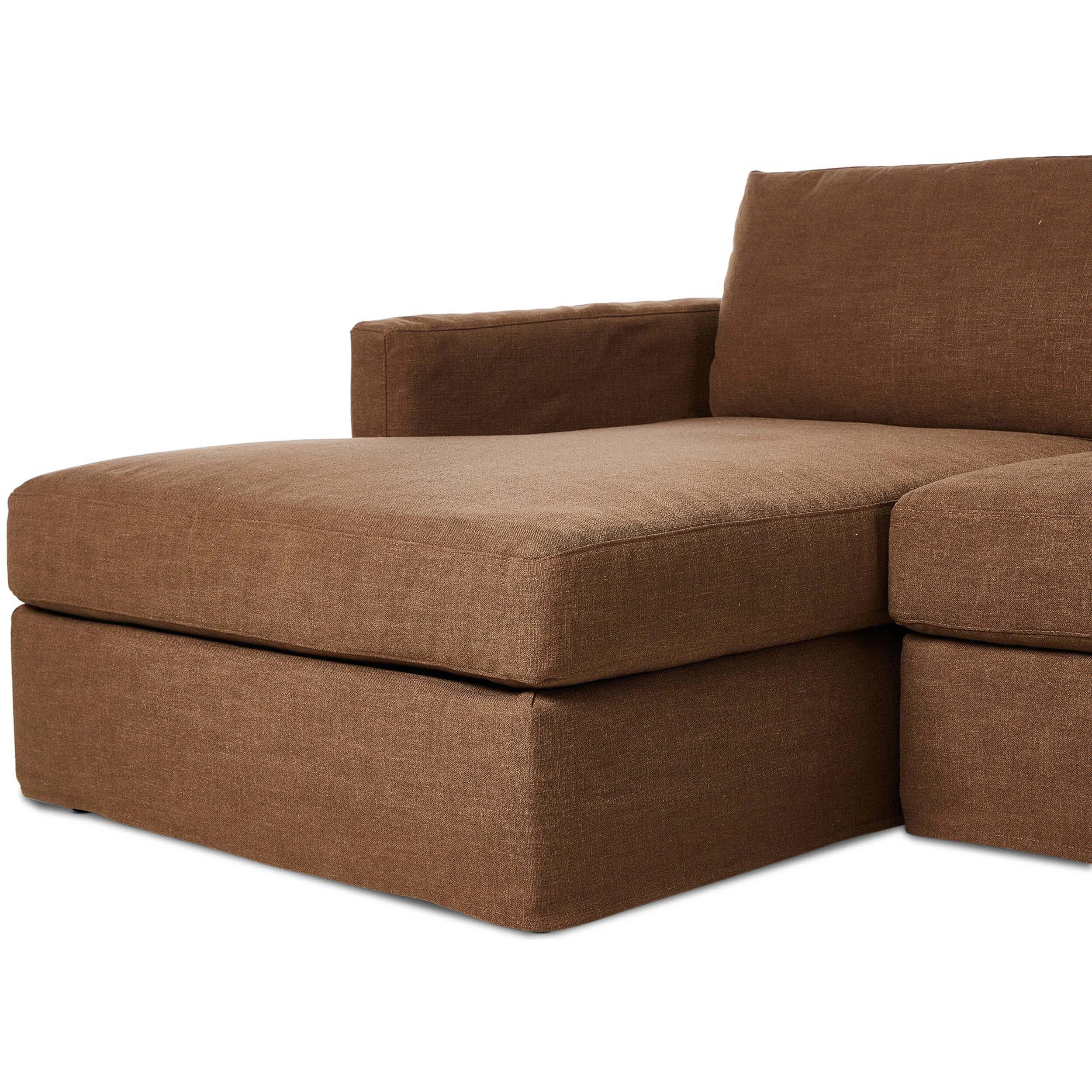 Hampton 2 Piece Slipcover Sectional, Antwerp Cafe