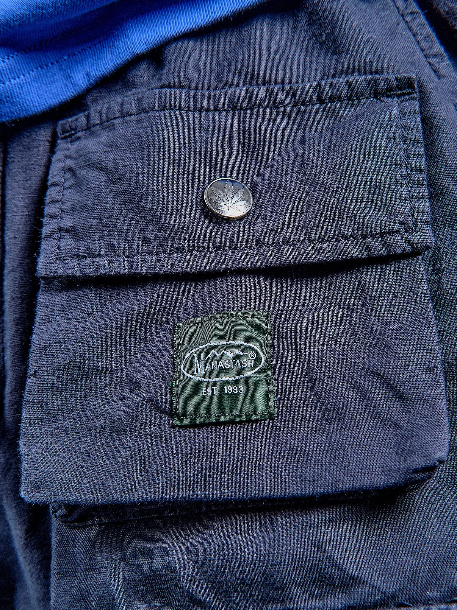 Hemp Pop Shorts in Navy