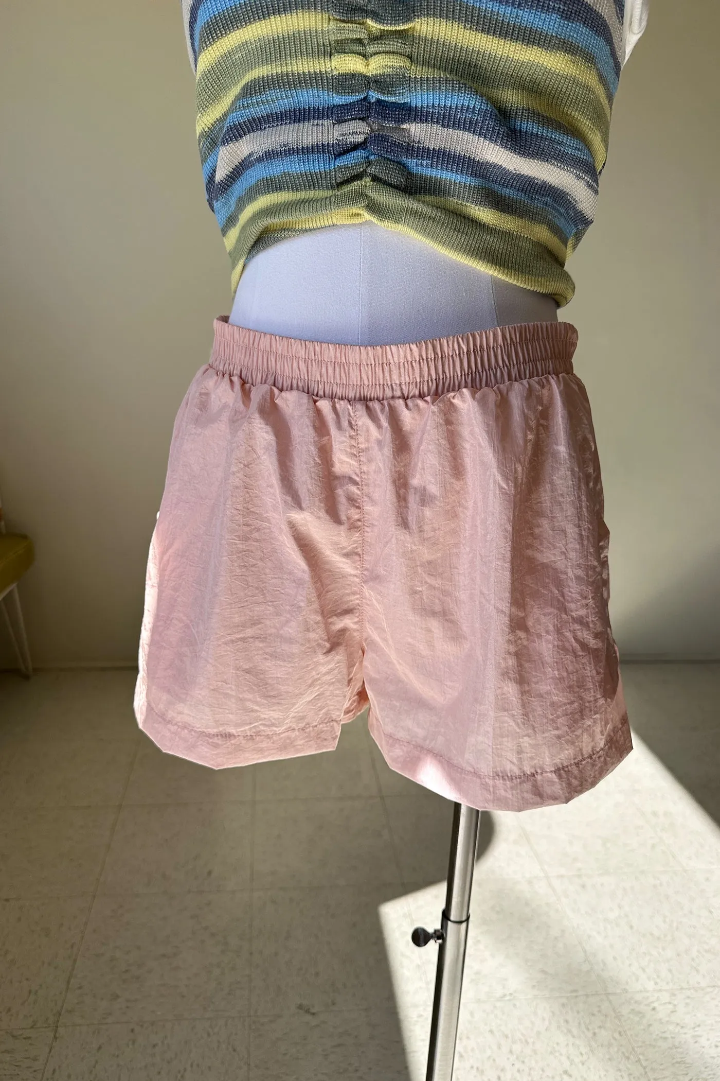 High Rise Nylon Shorts