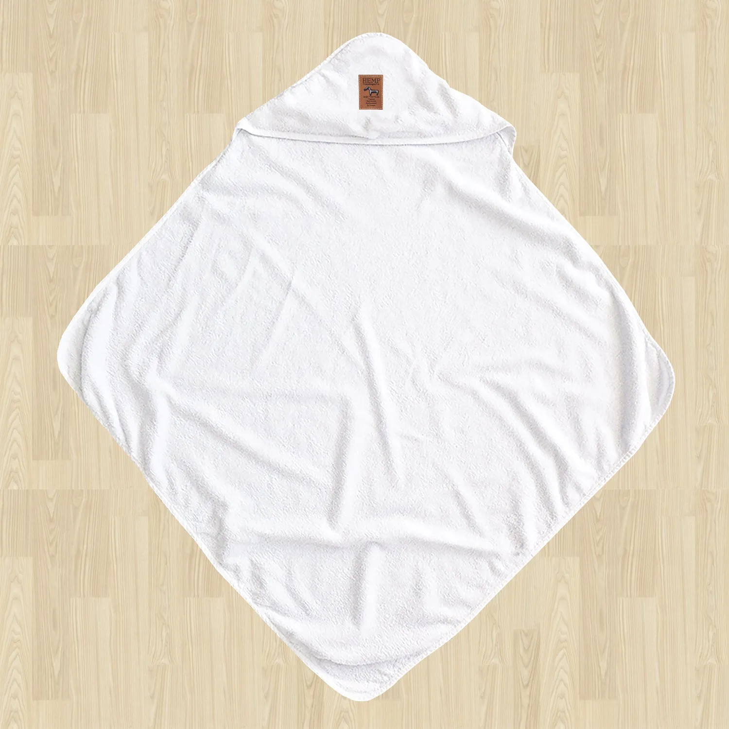 Hooded towel 100% Hemp Natural White