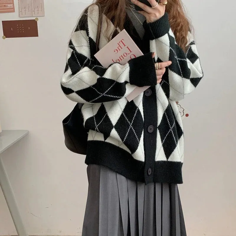 Oversized Knitted Winter Fashion Long Sleeve Cardigan Sweaters