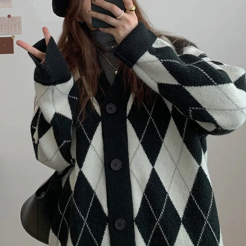 Oversized Knitted Winter Fashion Long Sleeve Cardigan Sweaters