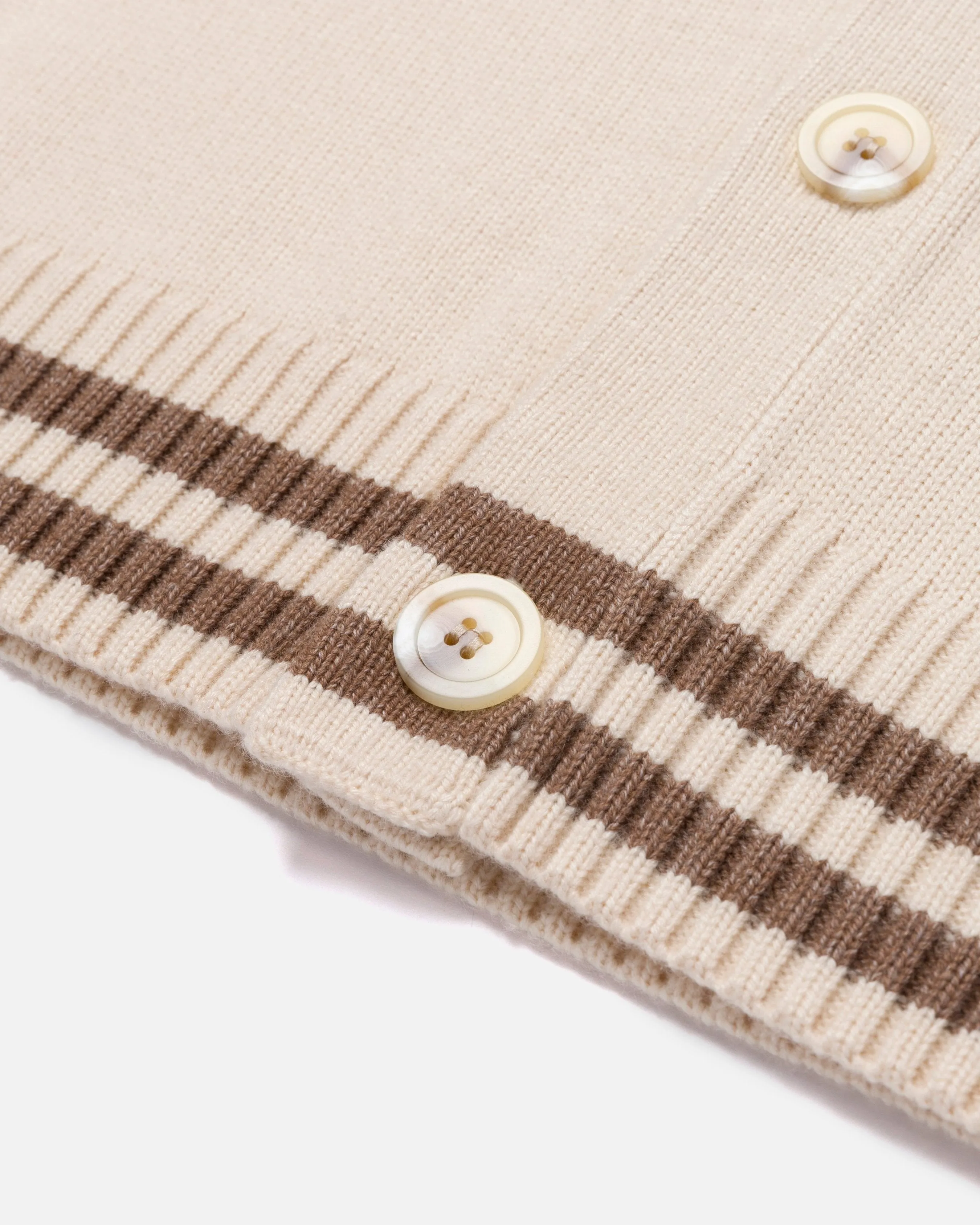 RYOKO RAIN CLASSIC CARDIGAN - CREAM
