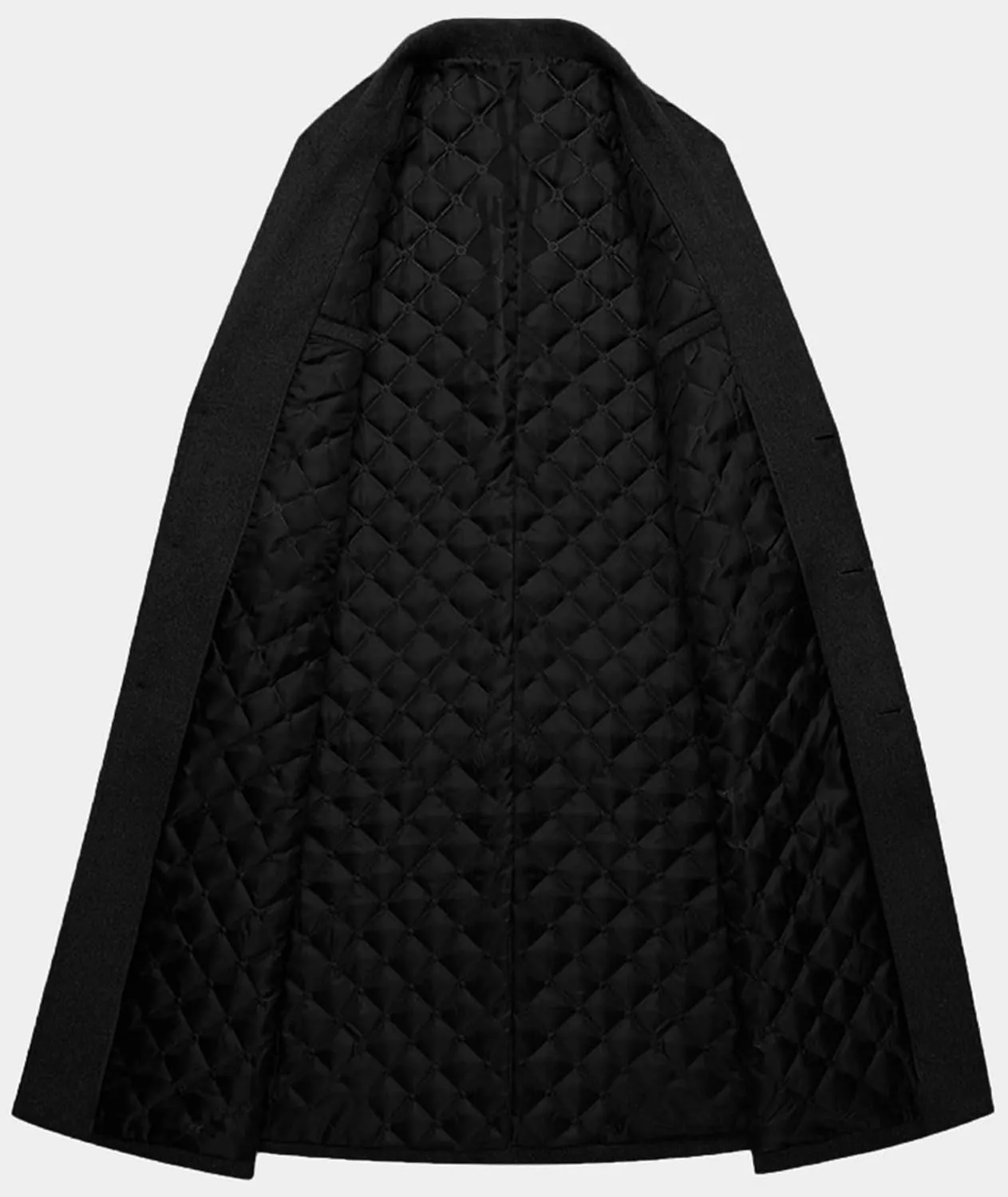 SOMTHRON Men's Winter Trench Coat Lapel Single Breasted Slim Fit Wool Blend Overcoat Jacket Long Pea Coat