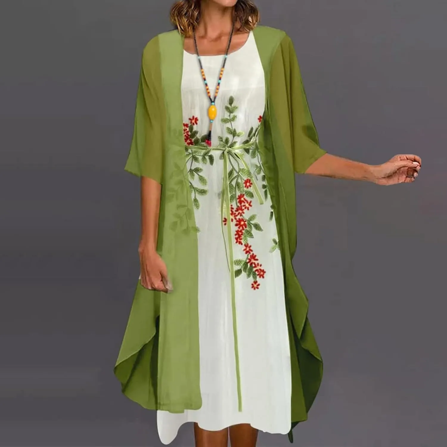 Summer Dresses for Women 2025 Wedding Guest Dresses for Women Chiffon 2 Piece Dress Sets Mother of The Bride Dresses