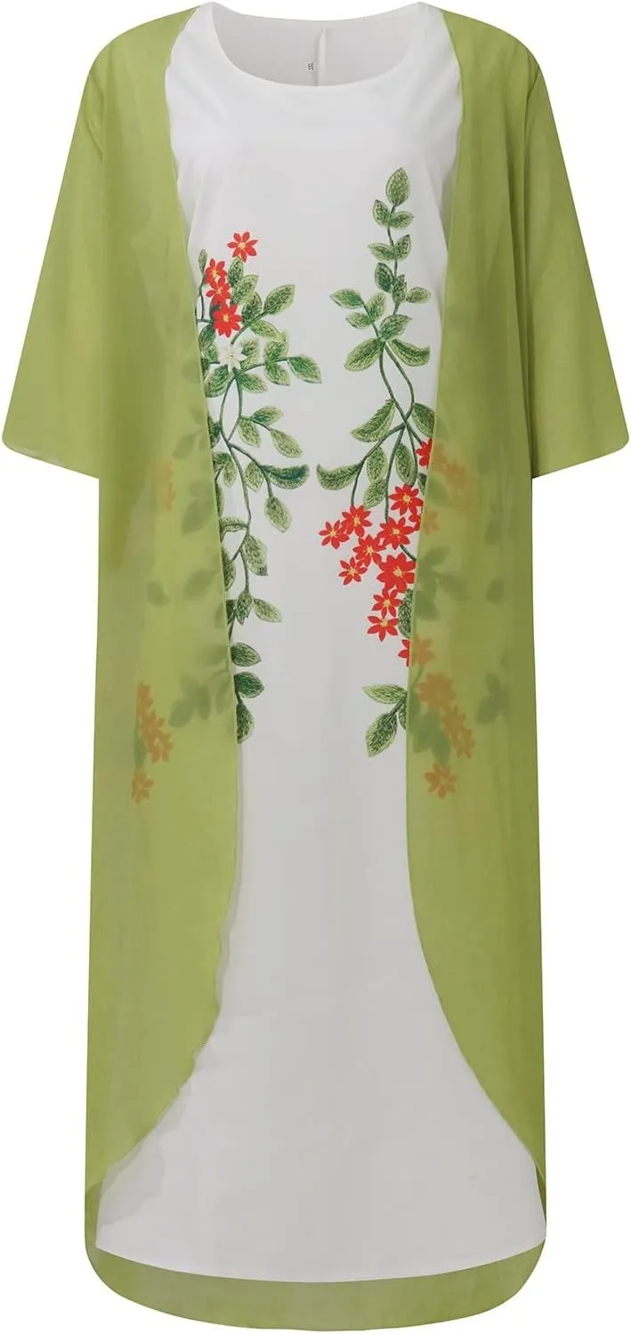 Summer Dresses for Women 2025 Wedding Guest Dresses for Women Chiffon 2 Piece Dress Sets Mother of The Bride Dresses