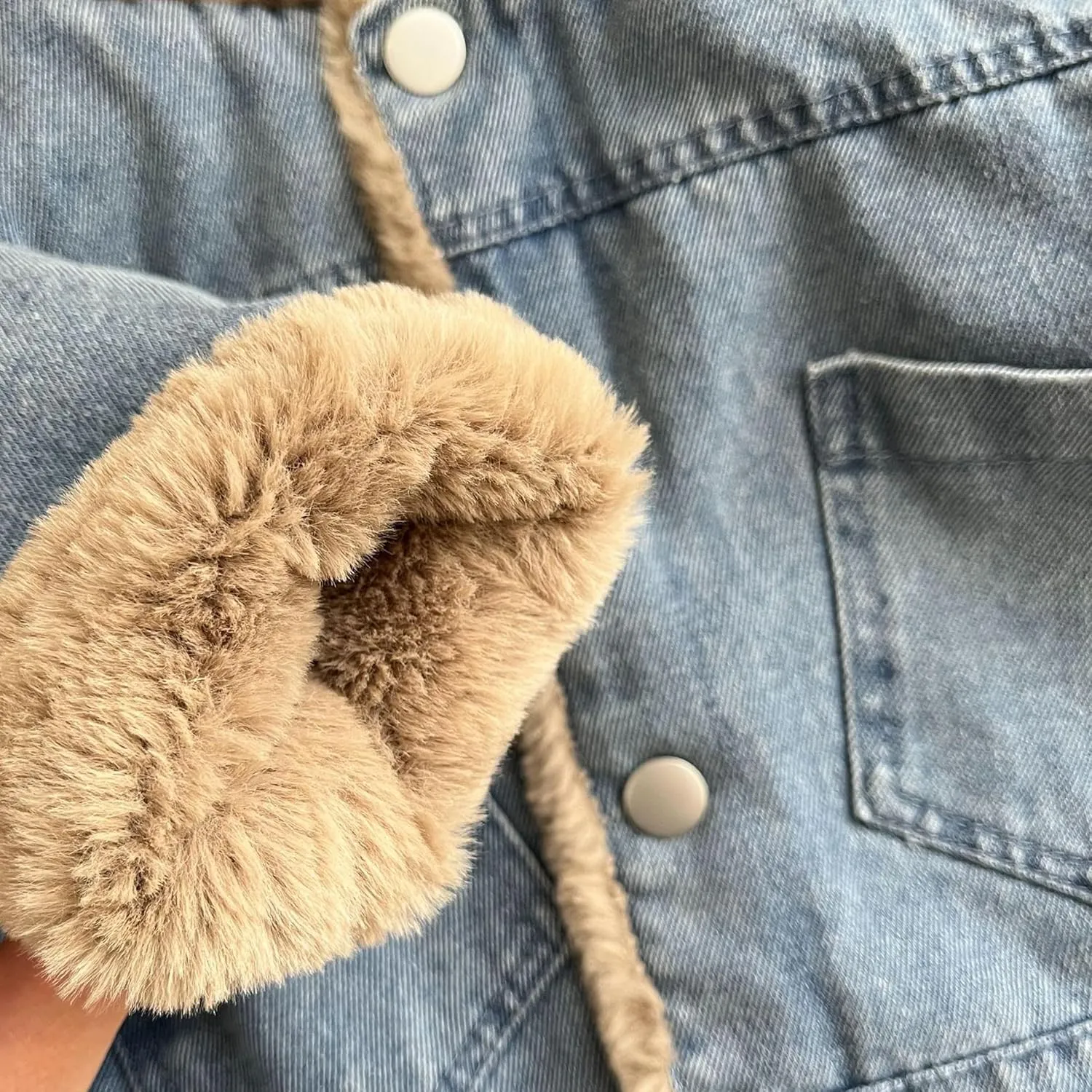 Toddler Baby Boys Hoodie Denim Jacket Winter Fleece Lined Thicken Coat Outerwear