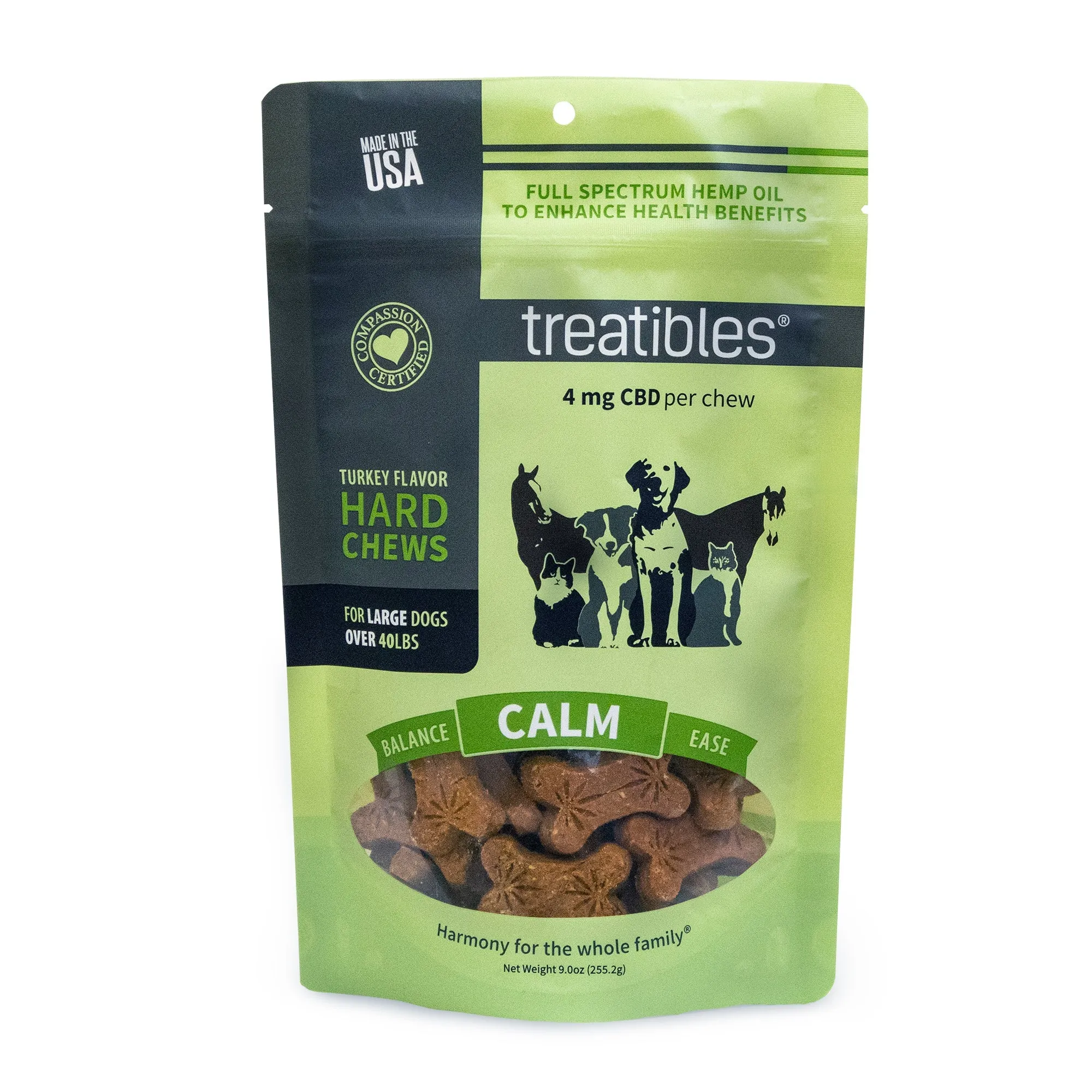 Treatibles® Full Spectrum Hemp 4mg Hard Chews - Large Dogs