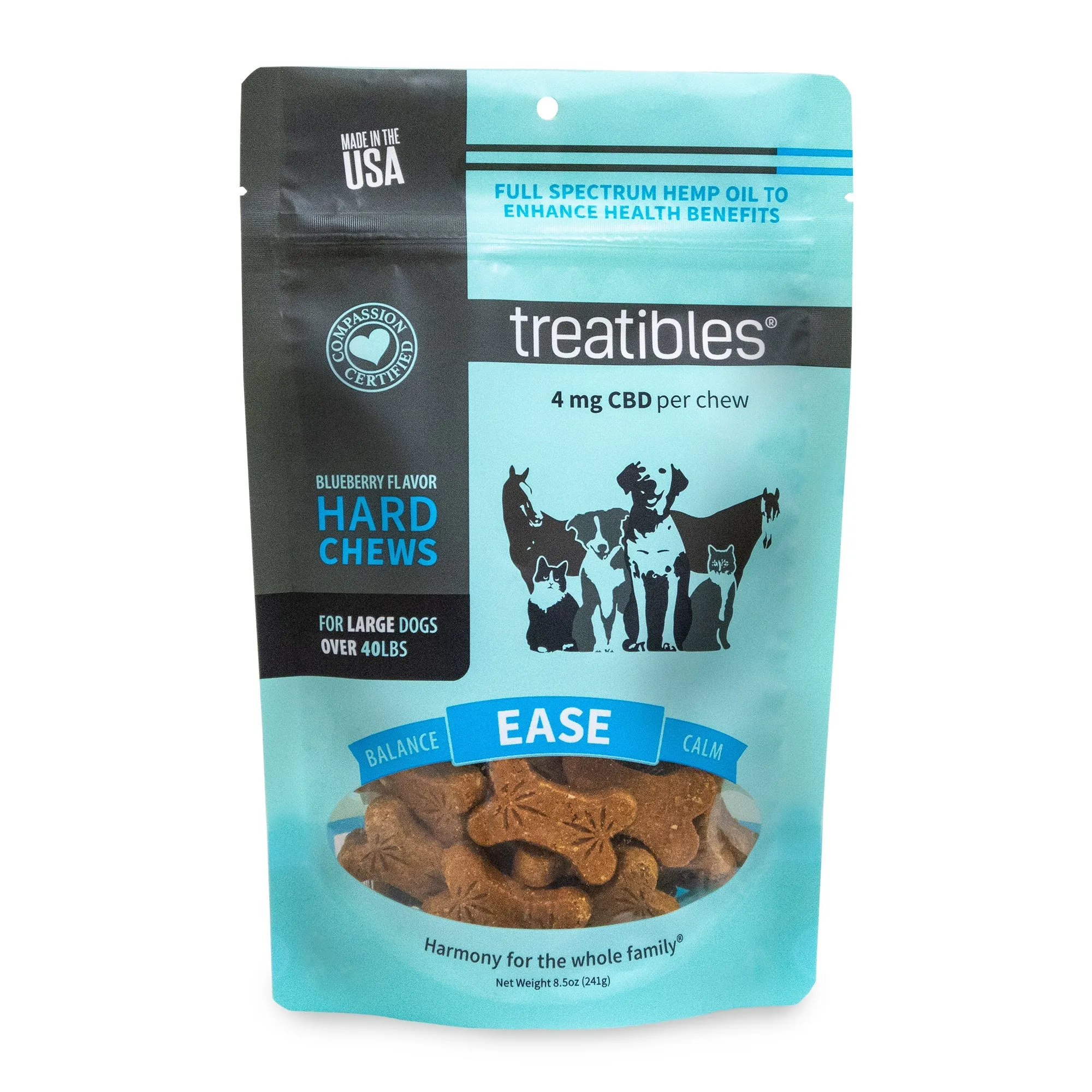 Treatibles® Full Spectrum Hemp 4mg Hard Chews - Large Dogs