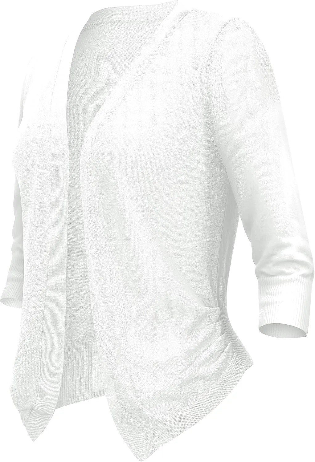 U.Vomade Women's Cropped Cardigan Bolero Shrug Open Front Sweater Long Sleeve S-1X