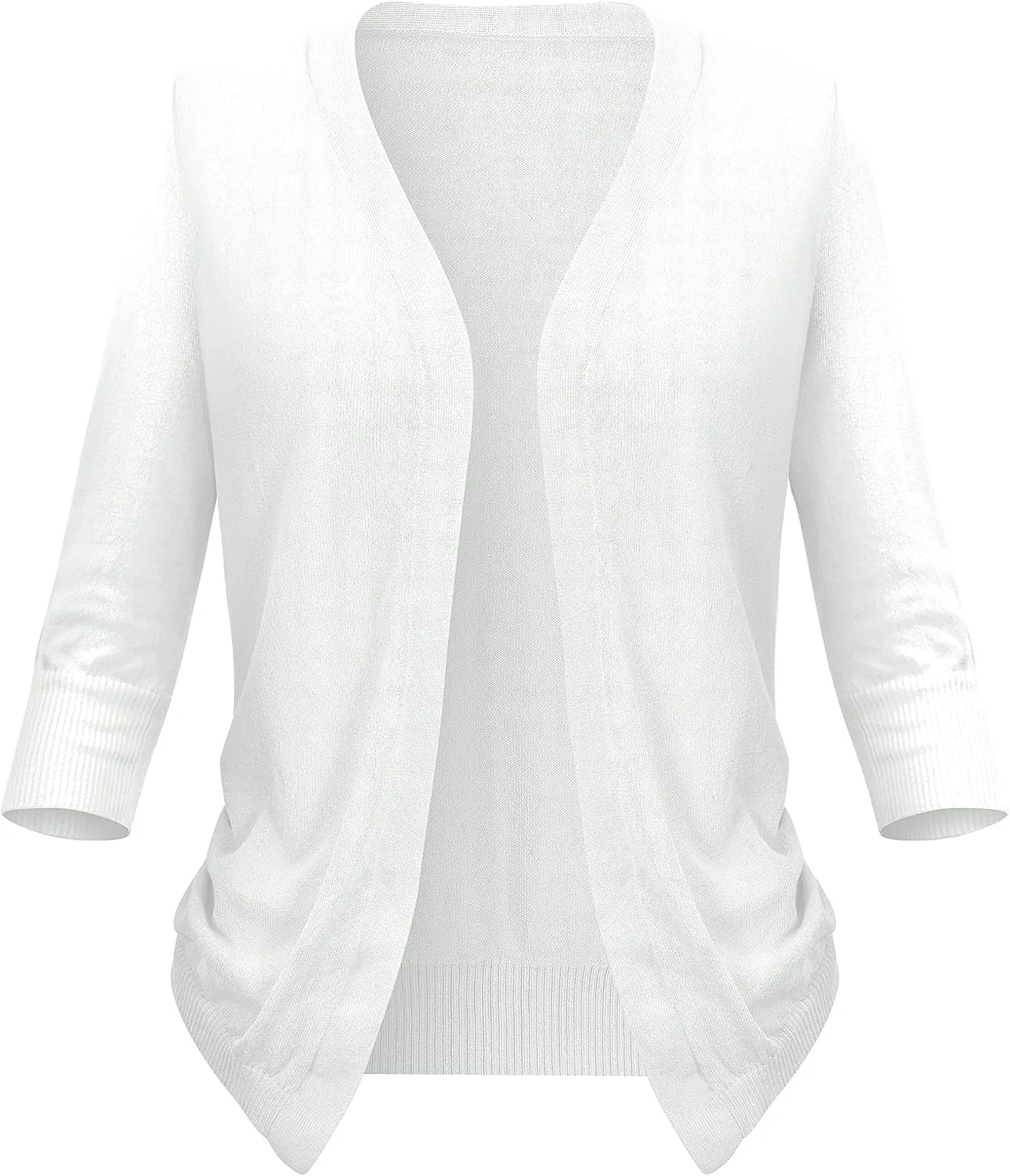 U.Vomade Women's Cropped Cardigan Bolero Shrug Open Front Sweater Long Sleeve S-1X