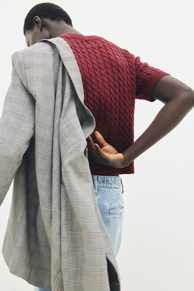 Women Cable Knit Short Sleeve Cardigan Sweater Button Down Y2k Knit Cropped Cardigans Vintage Going Out Tops
