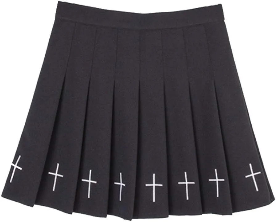 Women Girls high Waisted Pleated Skater Tennis School Skirt Uniform Skirts