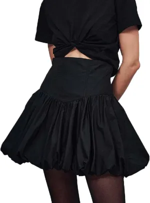 Women Y2K Bubble Skirt High Waist Ruffle Hem A Line Pleated Mini Short Skirt Teen Girls Puffy Short Skirts Streetwear