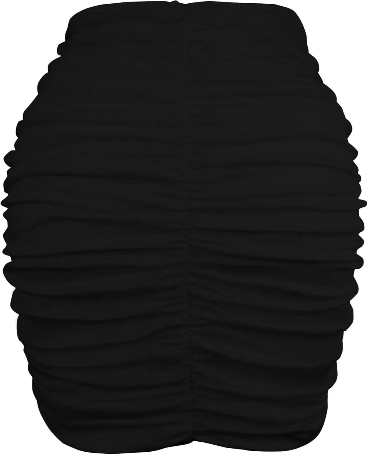 Women's Sexy Mini Skirts Ruched Bodycon Double Layer Club Skirt Trendy Short Skirts Adjustable Length