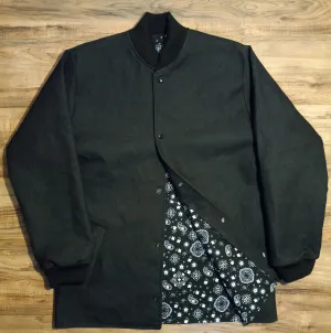 Yard coat - rib collar - blk bandana